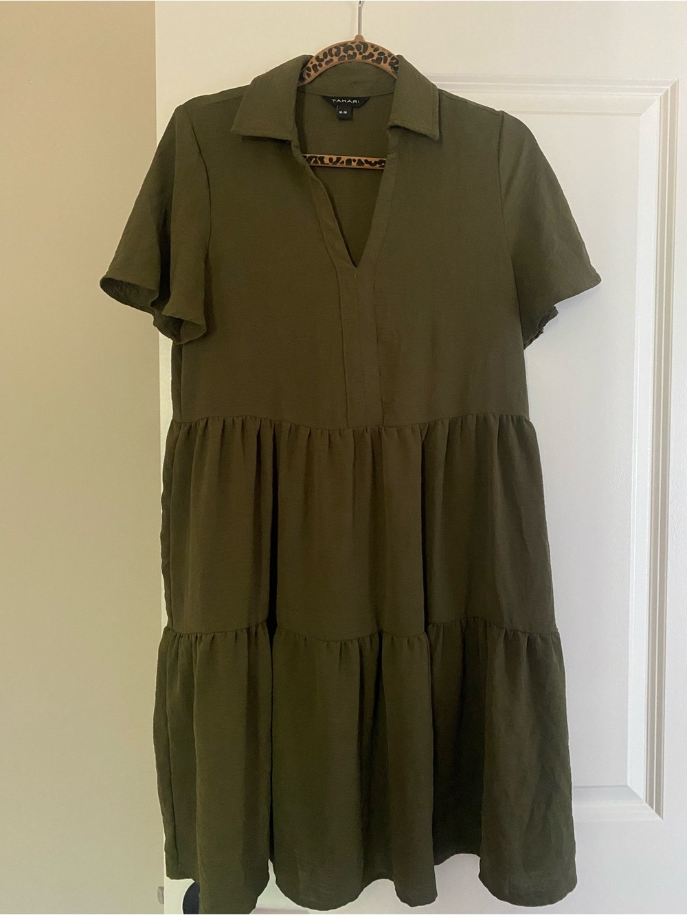Tahari Boho Dress - Olive Green